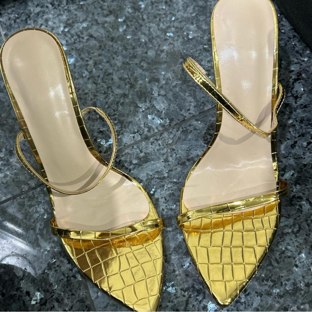Elegant Gold Women's Heels